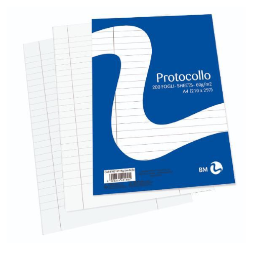 BE MORE RISMA CARTA PROTOCOLLO USO BOLLO 200 FOGLI 60 GR A4 BIANCO